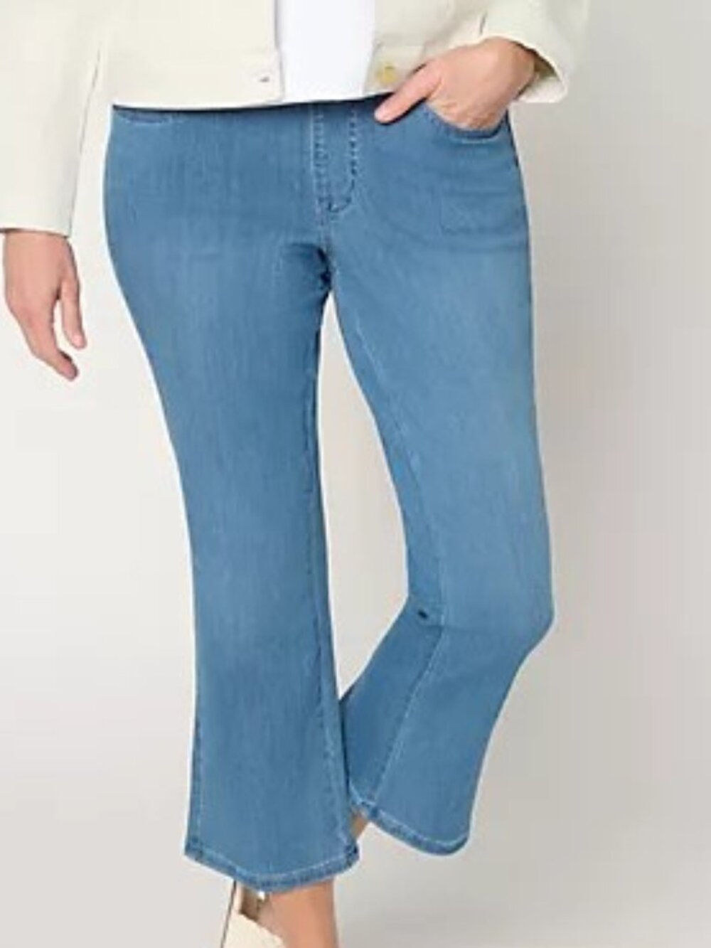 Belle by Kim Gravel Regular Primabelle Denim Step Away Crop Jean, NWT